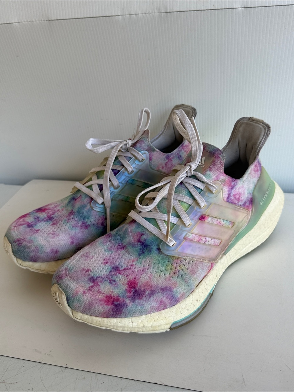 Adidas Ultraboost 21 Running Shoes Tie Dye Size 8